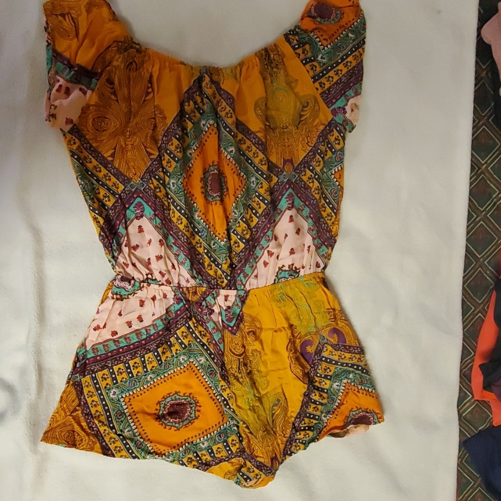 Over the shoulder romper